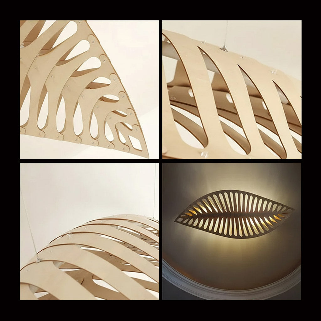 Hikari Wood Pendant Chandelier – Modern Sculptural Ceiling Light