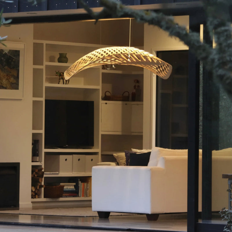 Decorative ceiling light fixture in a modern interior setting