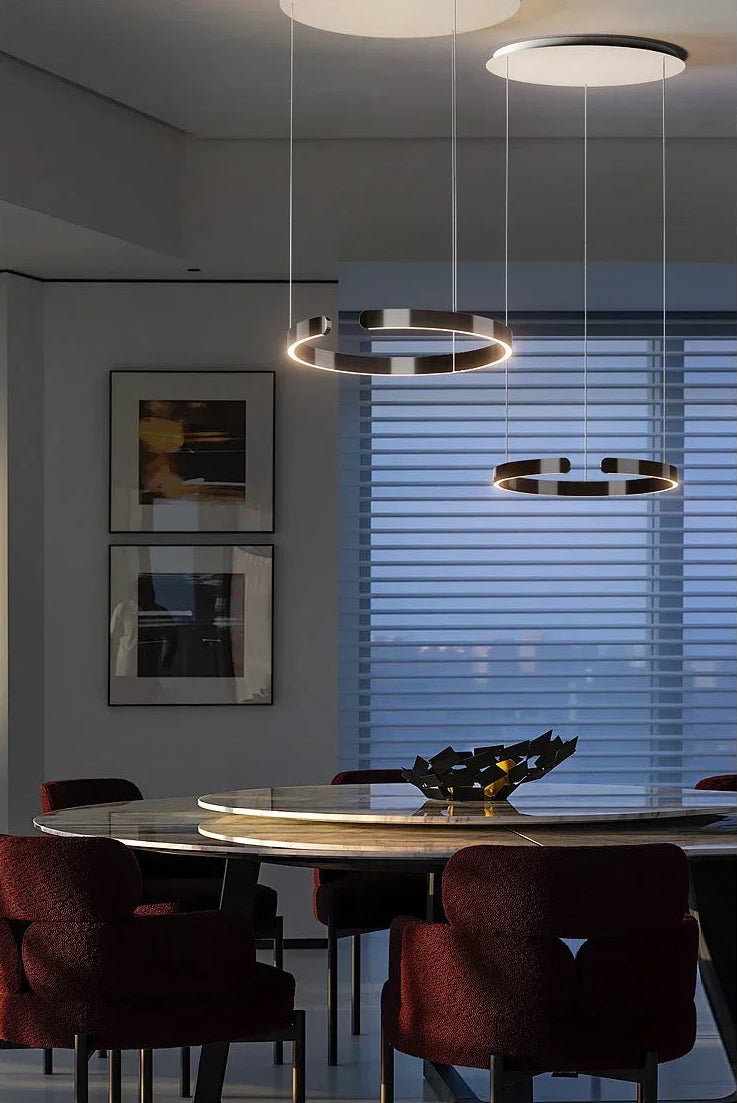 Aurex Ring Pendant Light – Modern Dimmable LED Chandelier
