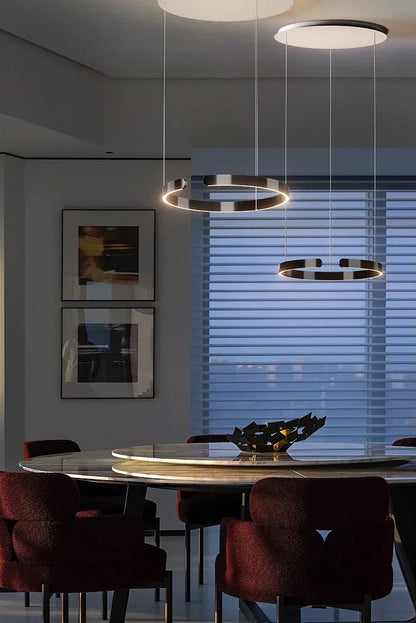 Aurex Ring Pendant Light – Modern Dimmable LED Chandelier