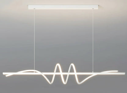 Modern pendant light fixture on a gray background